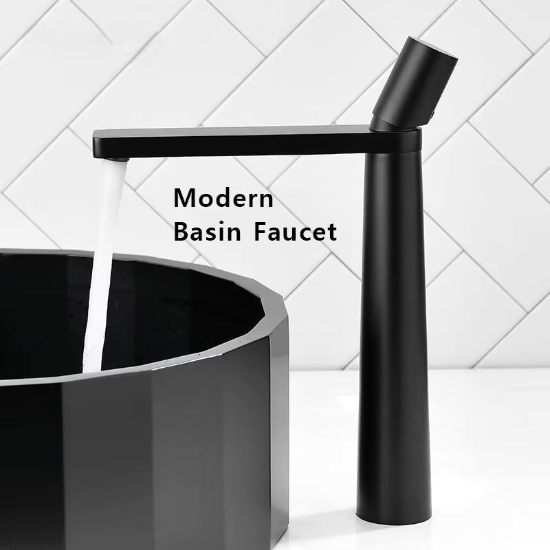 Qubo Tools Brushed Gold Brass Basin Faucet